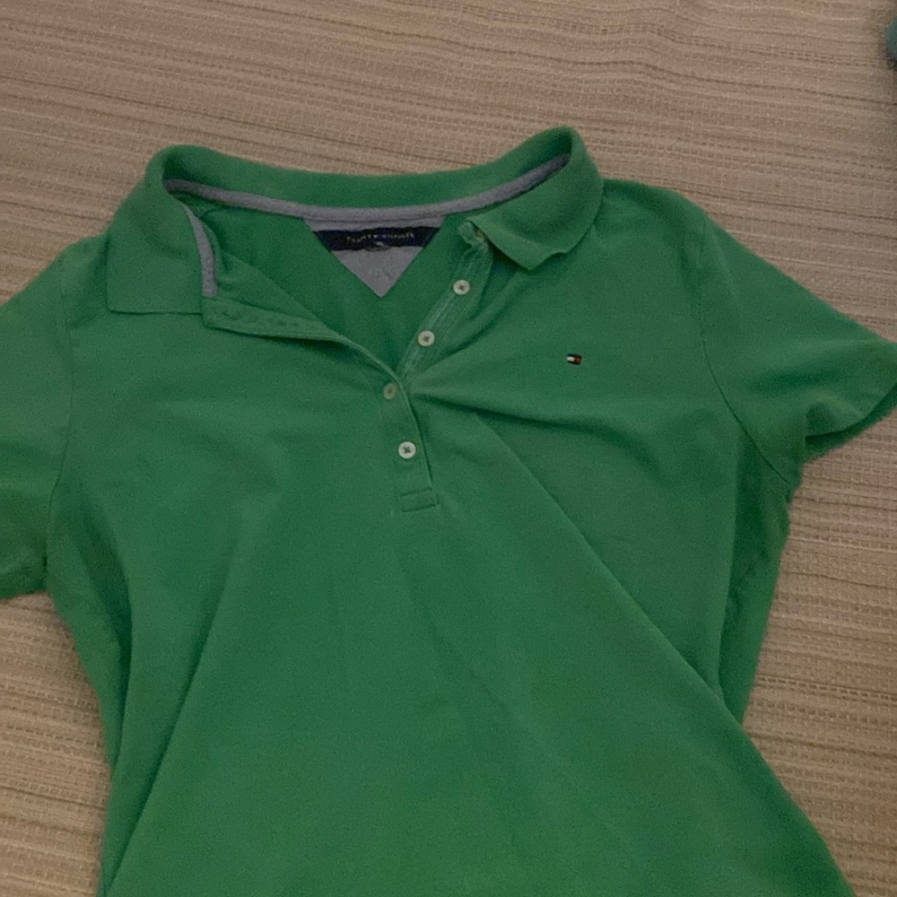 Tommy hilfiger green polo shirt